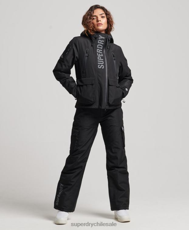 mujer Superdry negro chaqueta de rescate definitiva 2R68Z6541