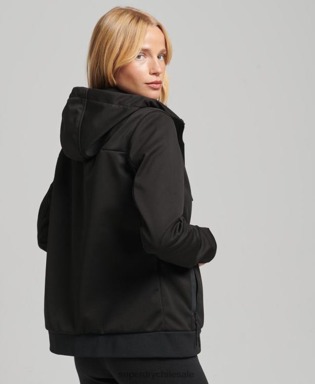 mujer Superdry negro chaqueta softshell de tecnología 2R68Z5554