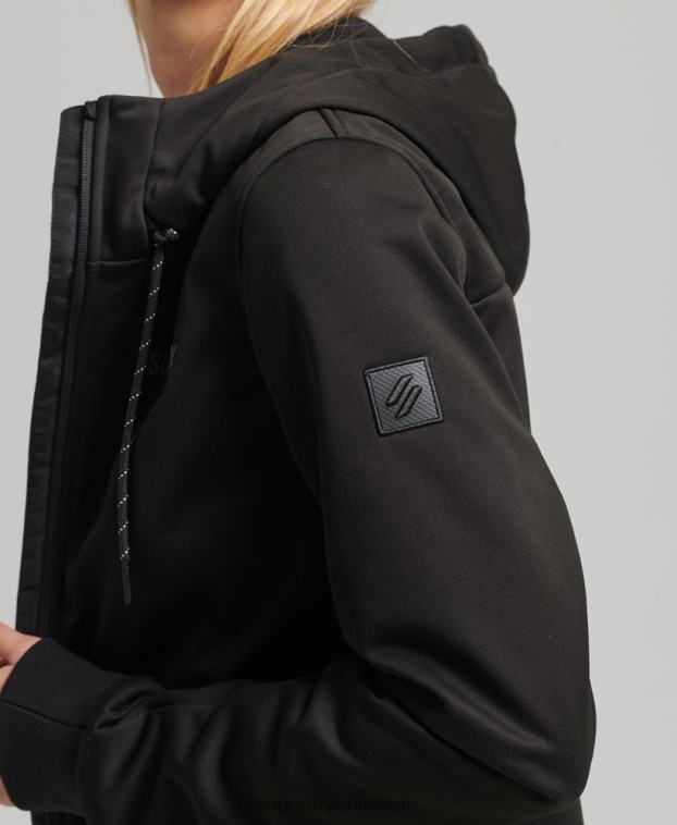 mujer Superdry negro chaqueta softshell de tecnología 2R68Z5554