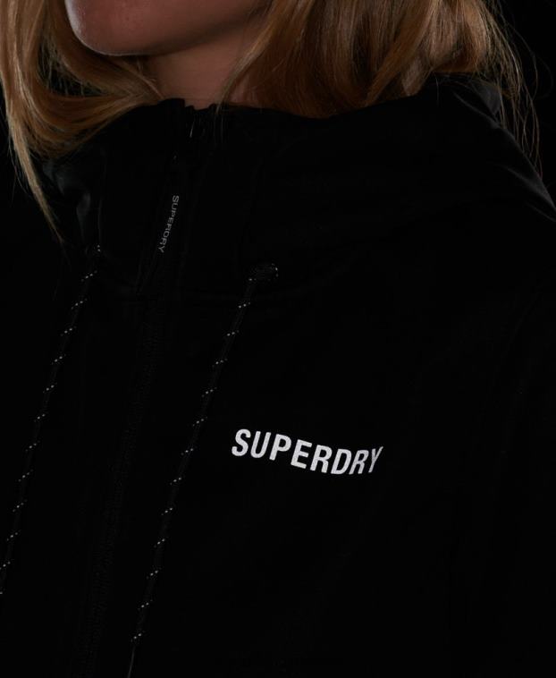 mujer Superdry negro chaqueta softshell de tecnología 2R68Z5554