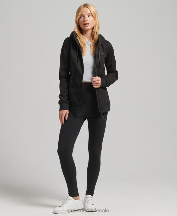 mujer Superdry negro chaqueta softshell de tecnología 2R68Z5554