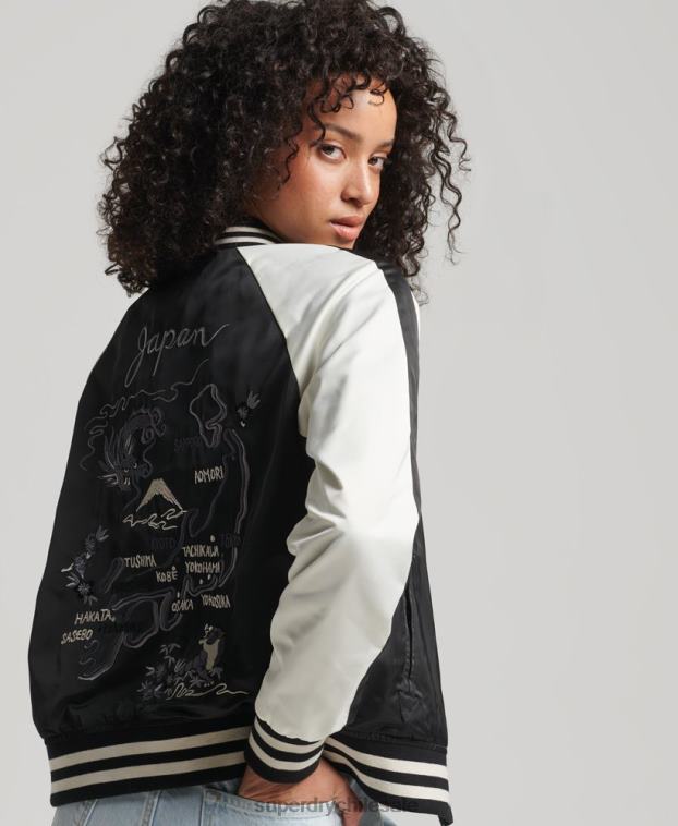 mujer Superdry negro chaqueta suika 2R68Z3840