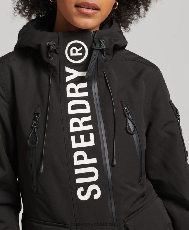 mujer Superdry negro cortavientos con capucha ultimate sd 2R68Z3742
