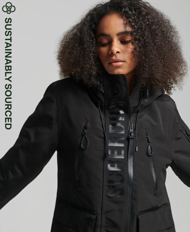 mujer Superdry negro cortavientos con capucha ultimate sd 2R68Z3806