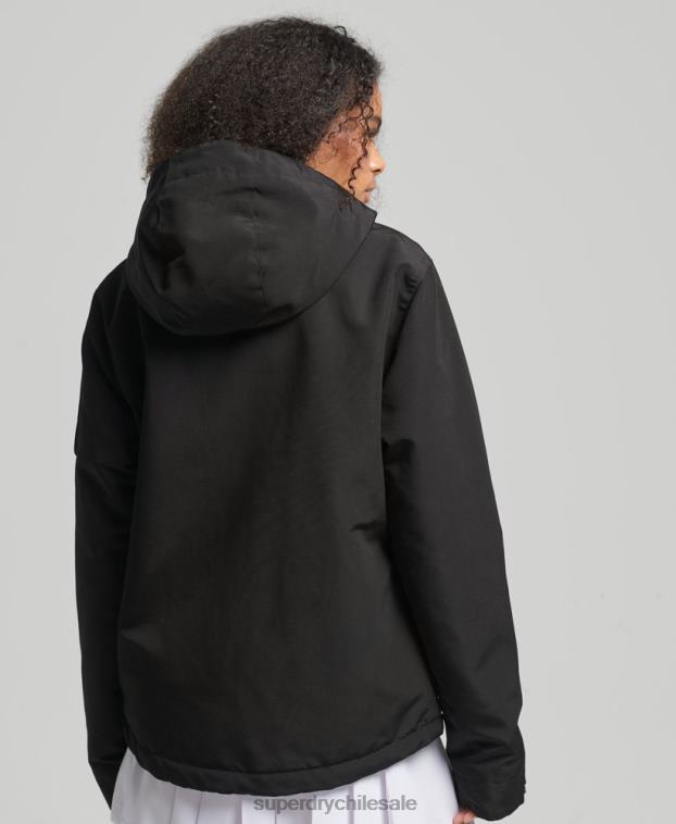 mujer Superdry negro cortavientos con capucha ultimate sd 2R68Z3806