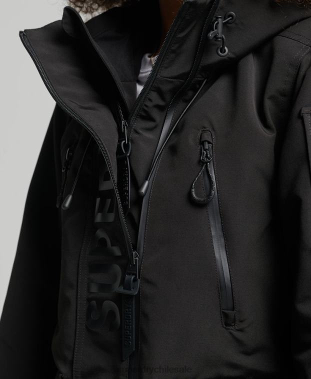 mujer Superdry negro cortavientos con capucha ultimate sd 2R68Z3806