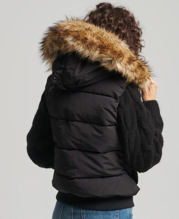 mujer Superdry negro ella chaleco 2R68Z5533