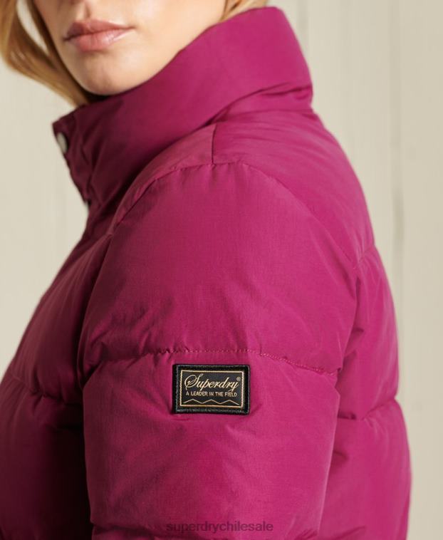 mujer Superdry púrpura chaqueta acolchada retro source 2R68Z5587