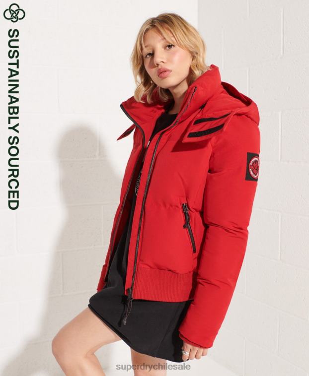 mujer Superdry rojo chamarra bomber código everest 2R68Z5494