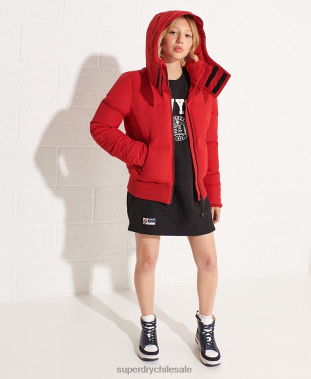 mujer Superdry rojo chamarra bomber código everest 2R68Z5494