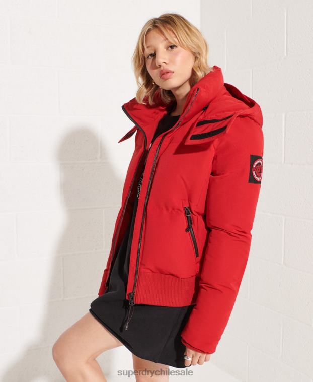 mujer Superdry rojo chamarra bomber código everest 2R68Z5494