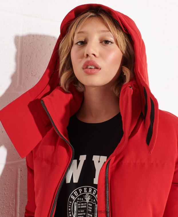 mujer Superdry rojo chamarra bomber código everest 2R68Z5494