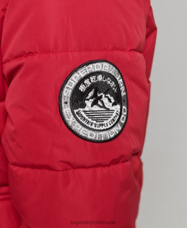 mujer Superdry rojo chamarra bomber everest ella 2R68Z5517
