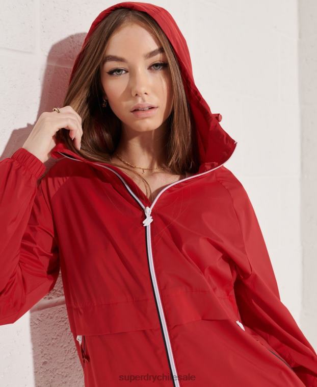 mujer Superdry rojo chamarra ligera code sport 2R68Z5604