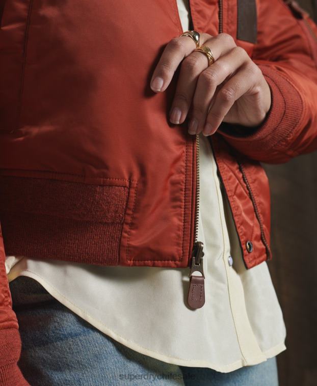 mujer Superdry rojo chamarra reversible dry edición limitada 2R68Z5551