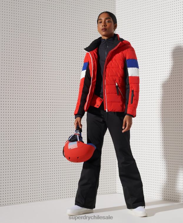 mujer Superdry rojo chaqueta acolchada alpine revive 2R68Z5677