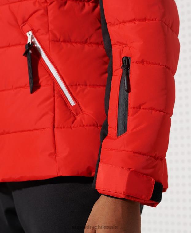 mujer Superdry rojo chaqueta acolchada alpine revive 2R68Z5677