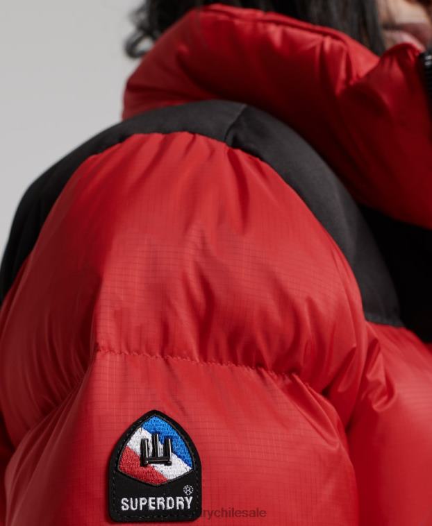 mujer Superdry rojo chaqueta acolchada con código sportstyle 2R68Z5524