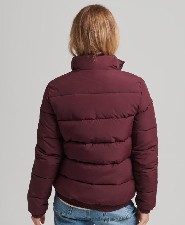 mujer Superdry rojo chaqueta acolchada de montaña vintage 2R68Z3697