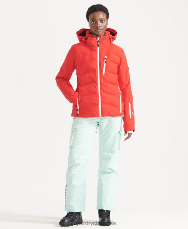 mujer Superdry rojo chaqueta acolchada motion pro 2R68Z3832