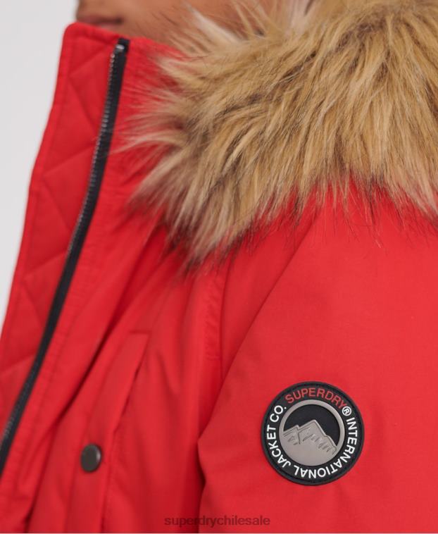 mujer Superdry rojo chaqueta bomber de microfibra 2R68Z5685