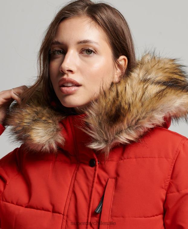 mujer Superdry rojo chaqueta bomber everest 2R68Z3770