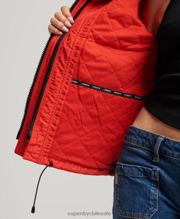 mujer Superdry rojo chaqueta cortavientos mountain sd 2R68Z3554