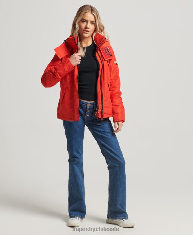 mujer Superdry rojo chaqueta cortavientos mountain sd 2R68Z3554