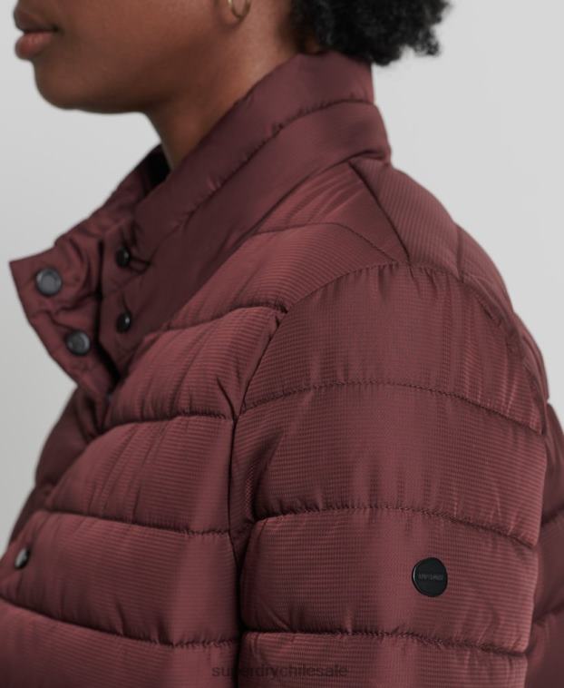 mujer Superdry rojo chaqueta fuji cuadrada 2R68Z5535