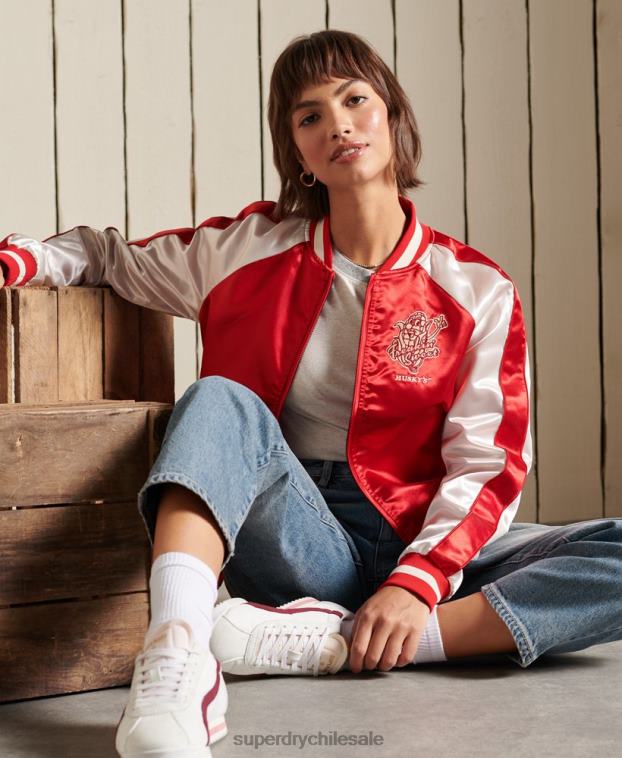 mujer Superdry rojo chaqueta suika 2R68Z5522