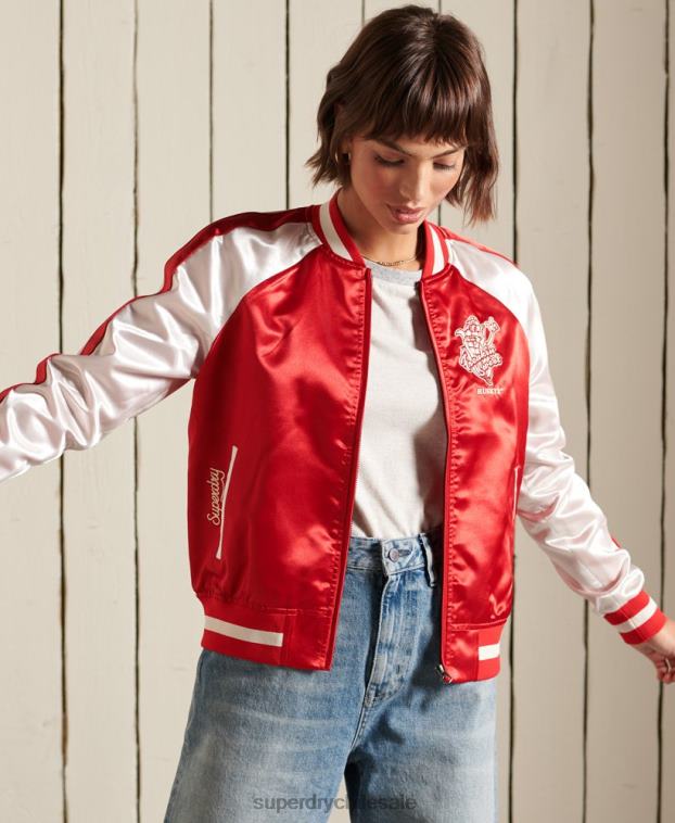 mujer Superdry rojo chaqueta suika 2R68Z5522