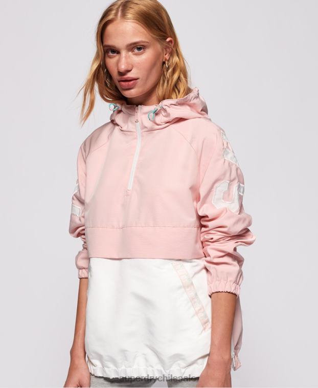 mujer Superdry rosa chamarra tipo saco con diseño colour block 2R68Z3861