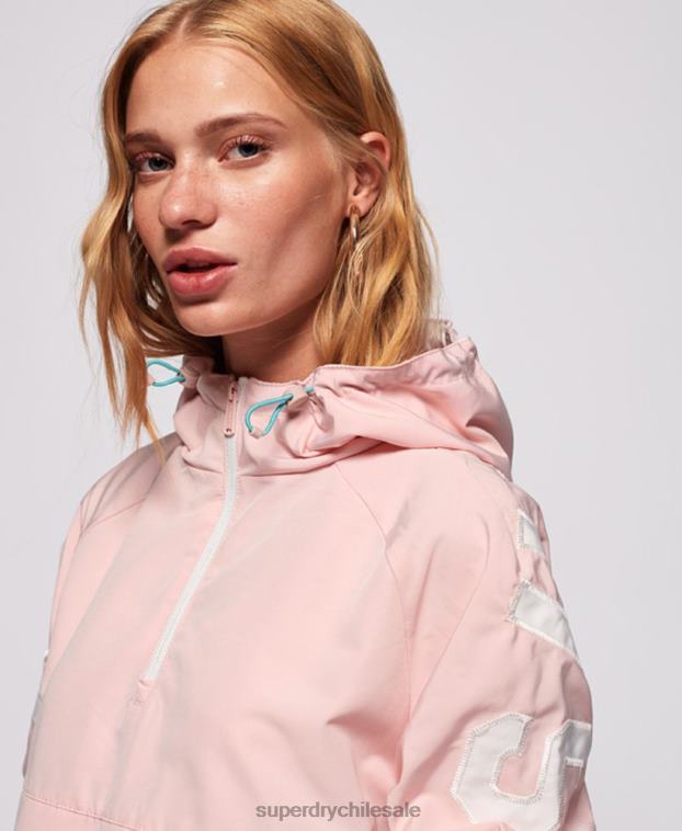mujer Superdry rosa chamarra tipo saco con diseño colour block 2R68Z3861