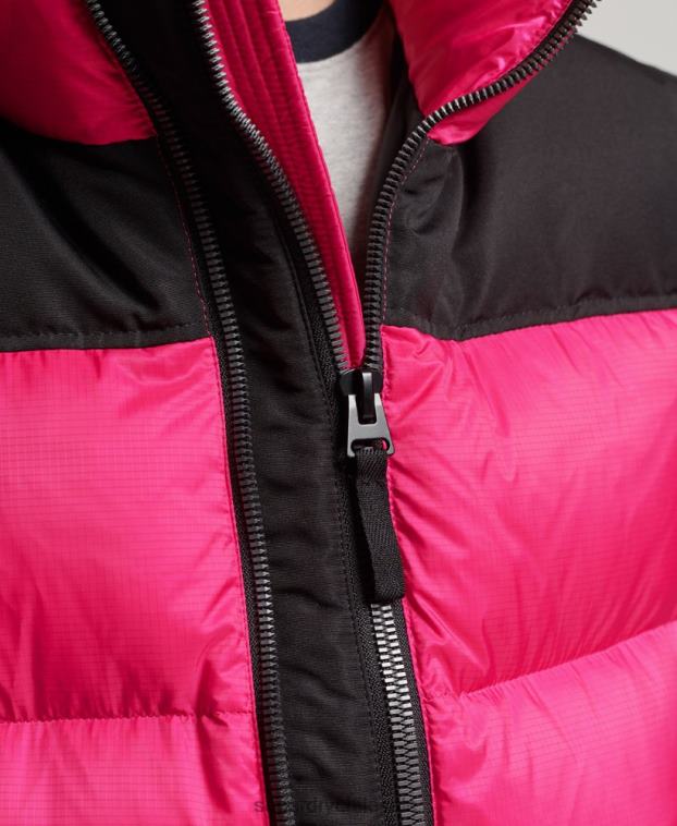 mujer Superdry rosa chaqueta acolchada con código sportstyle 2R68Z5491