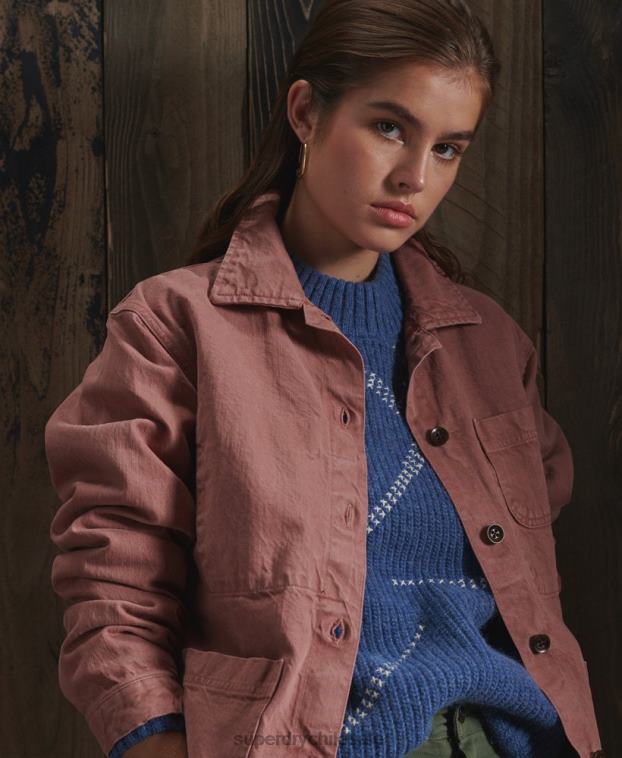 mujer Superdry rosa chaqueta de artista seca de edición limitada 2R68Z5678