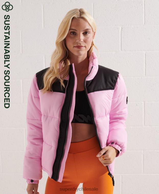 mujer Superdry rosa chaqueta de código 2R68Z5601