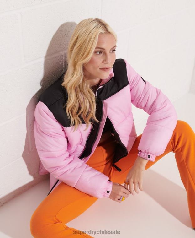 mujer Superdry rosa chaqueta de código 2R68Z5601