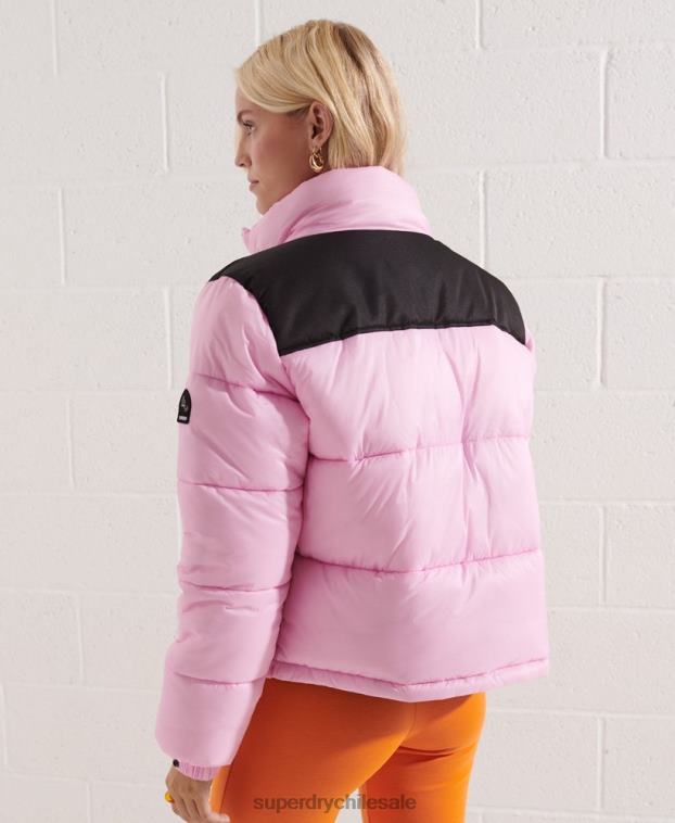 mujer Superdry rosa chaqueta de código 2R68Z5601