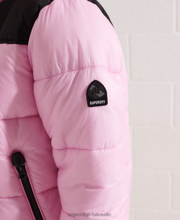 mujer Superdry rosa chaqueta de código 2R68Z5601
