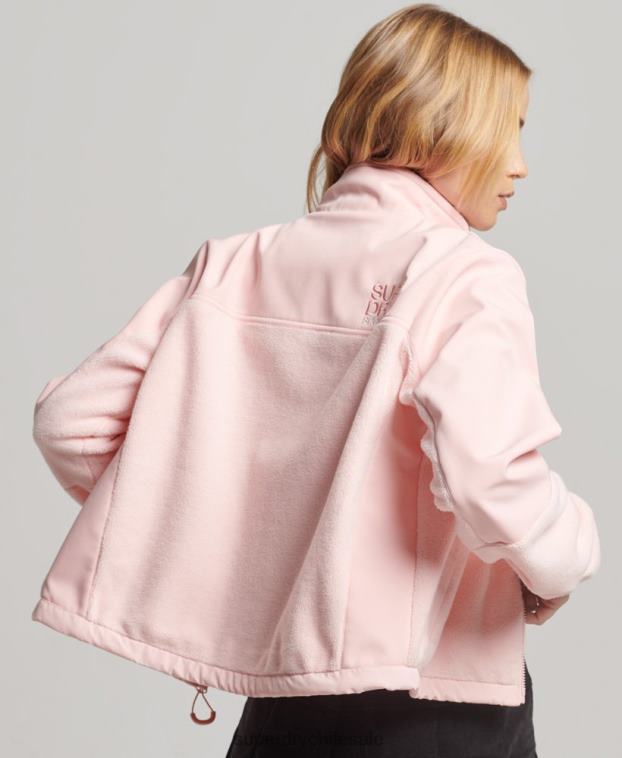 mujer Superdry rosa chaqueta de trekking híbrida de código 2R68Z3617