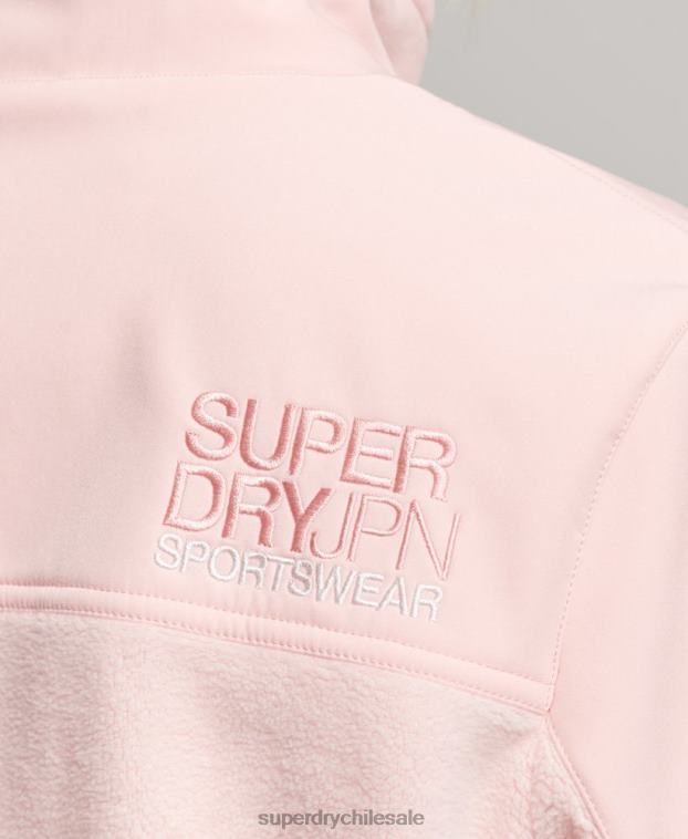 mujer Superdry rosa chaqueta de trekking híbrida de código 2R68Z3617