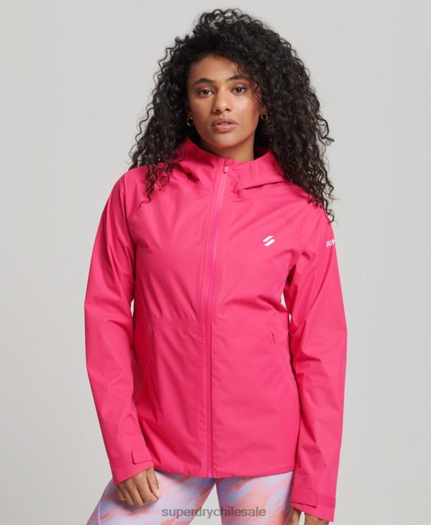 mujer Superdry rosa chaqueta impermeable 2R68Z5617