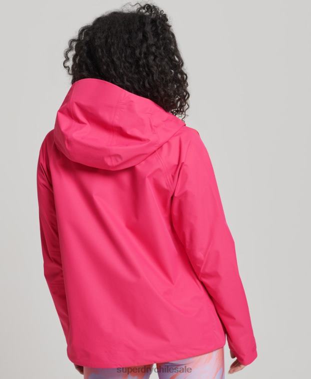 mujer Superdry rosa chaqueta impermeable 2R68Z5617