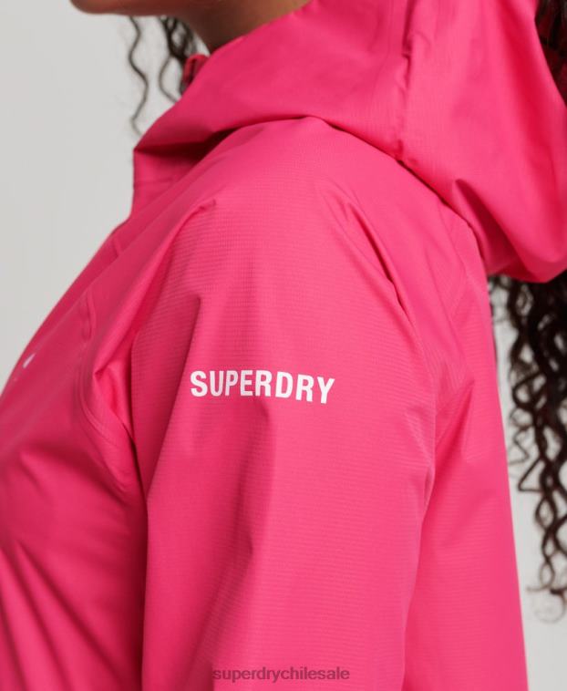 mujer Superdry rosa chaqueta impermeable 2R68Z5617