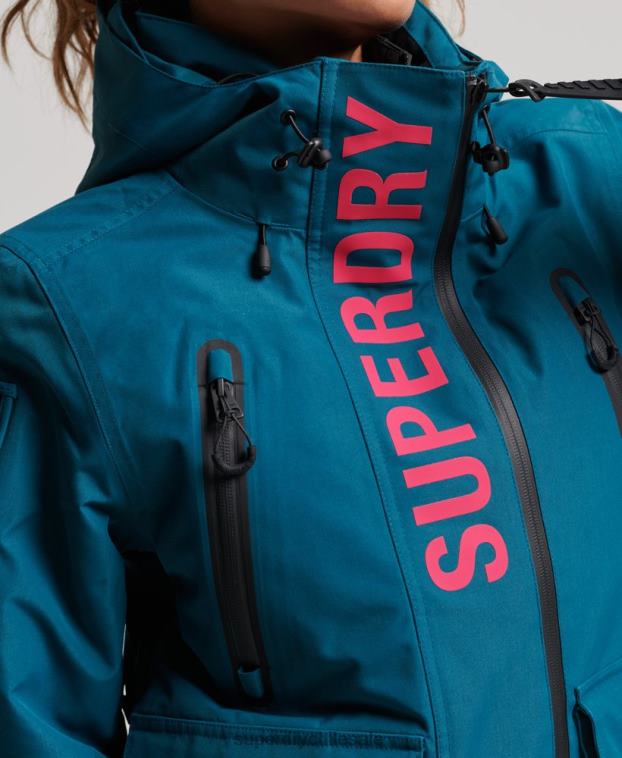 mujer Superdry turquesa chaqueta de rescate definitiva 2R68Z6549