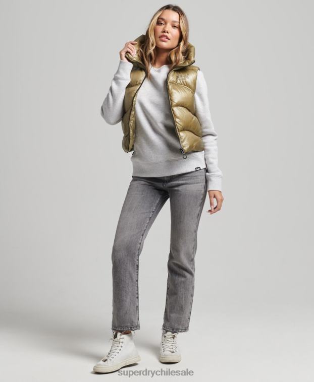 mujer Superdry verde chaleco capitonado Shine Quilt 2R68Z5461