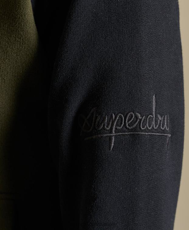 mujer Superdry verde chamarra bomber de punto con líneas cruzadas 2R68Z5827