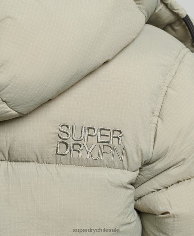 mujer Superdry verde chamarra capitonada con capucha 2R68Z3574