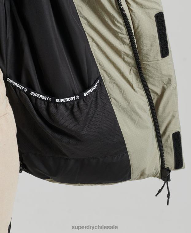 mujer Superdry verde chamarra capitonada con capucha 2R68Z3574