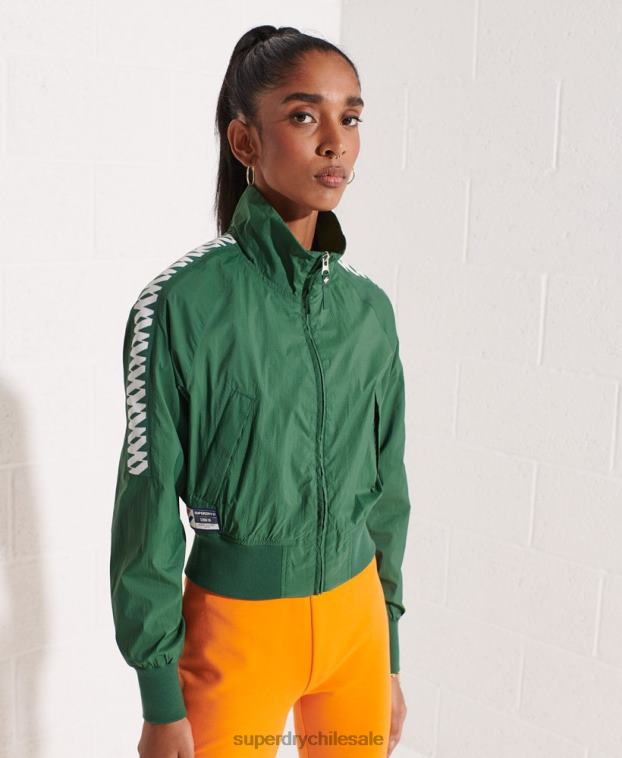 mujer Superdry verde chamarra cortavientos code energy sd 2R68Z5698